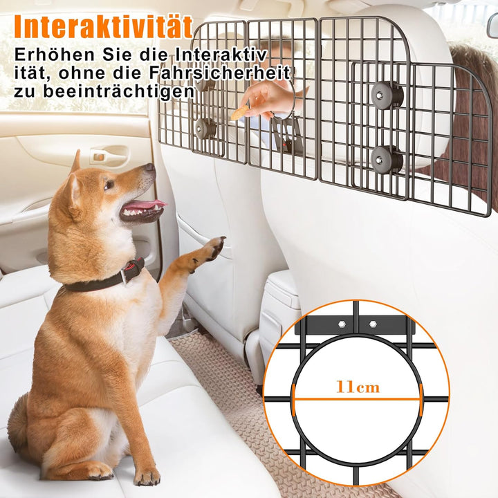 Denmay Hundegitter Auto, Universal Autoschutzgitter Trenngitter 30.7 x 93-150CM verstellbare Breite,