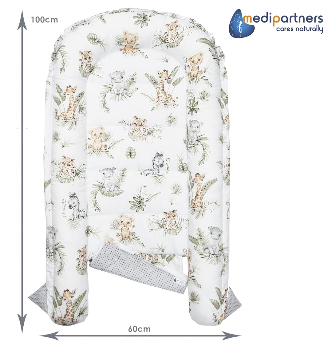 Medi Partners 5 teilig Babynestchen Set Babynest 100x60x15 herausnehmbarer Einsatz Bett Kuschelnest