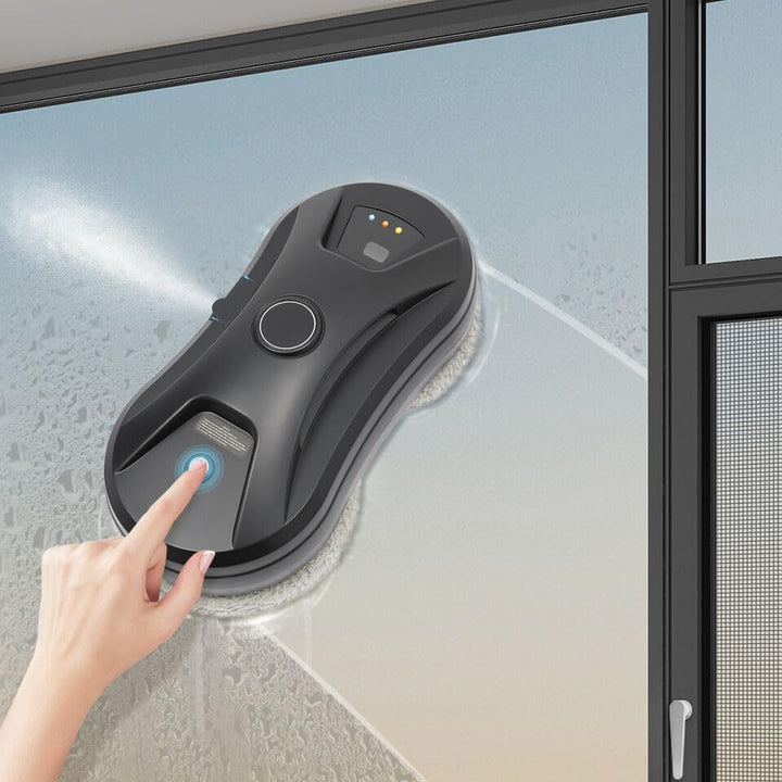 Fensterputzroboter, Automatischer Fensterreinigungsroboter mit Fernbedienung und 35ML Wassertank, Fe