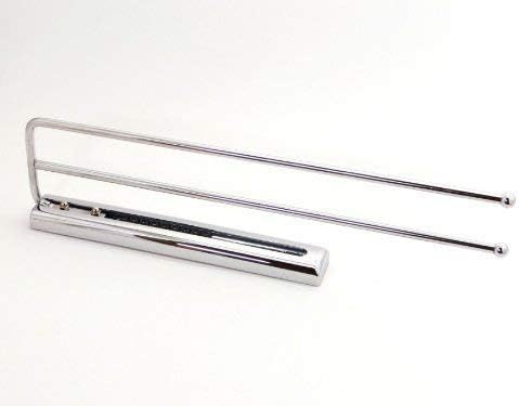 SO-TECH® Handtuchauszug Chrom 2-armig 410 mm Handtuchhalter Handtuchstange 2-armig rund 410 mm Chrom