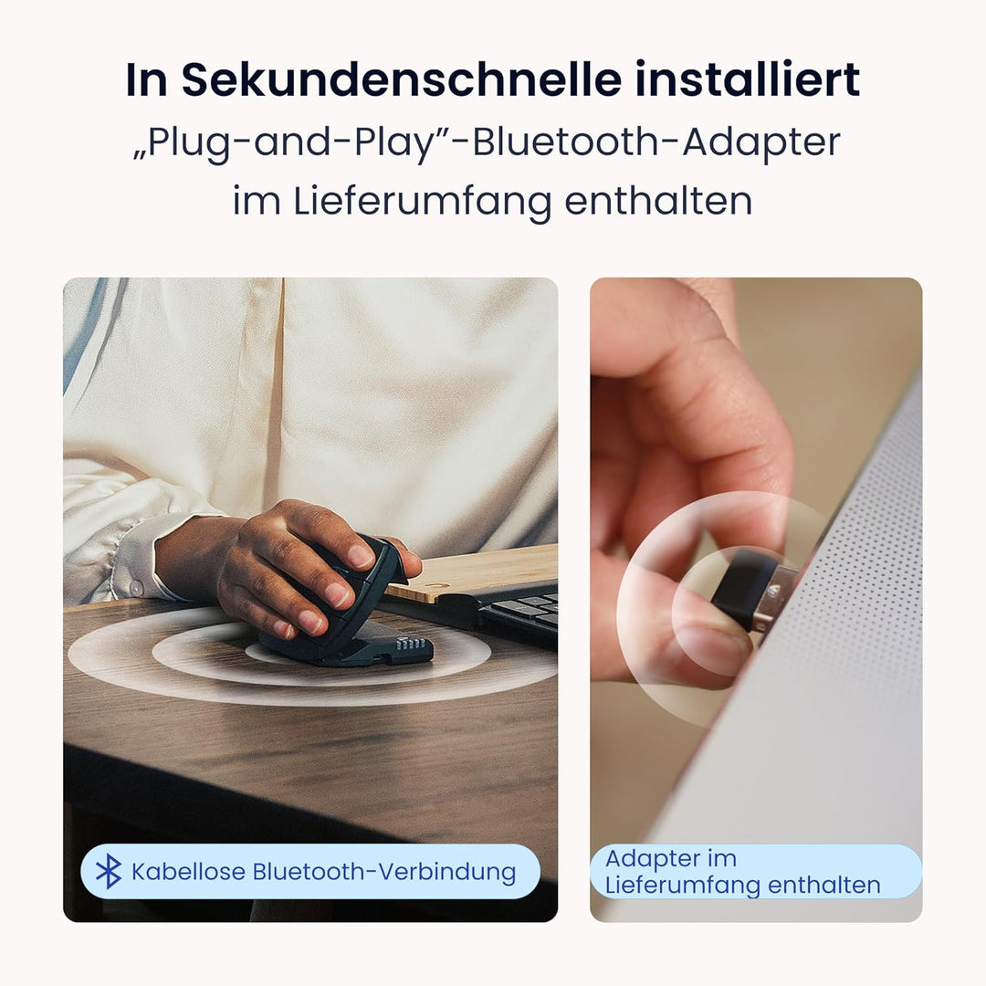 Contour Unimouse Ergonomische Maus | Einstellbare Neigung von 35°-70°, 6 programmierbare Tasten, Dau