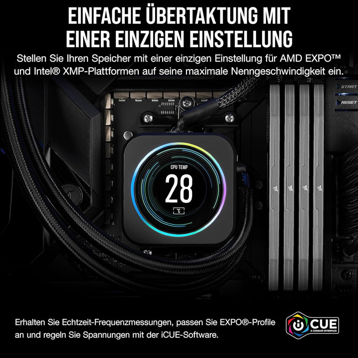 Corsair VENGEANCE DDR5 RAM 64GB (2x32GB) 5600MHz CL40 AMD EXPO iCUE Kompatibel Computer Speicher - G