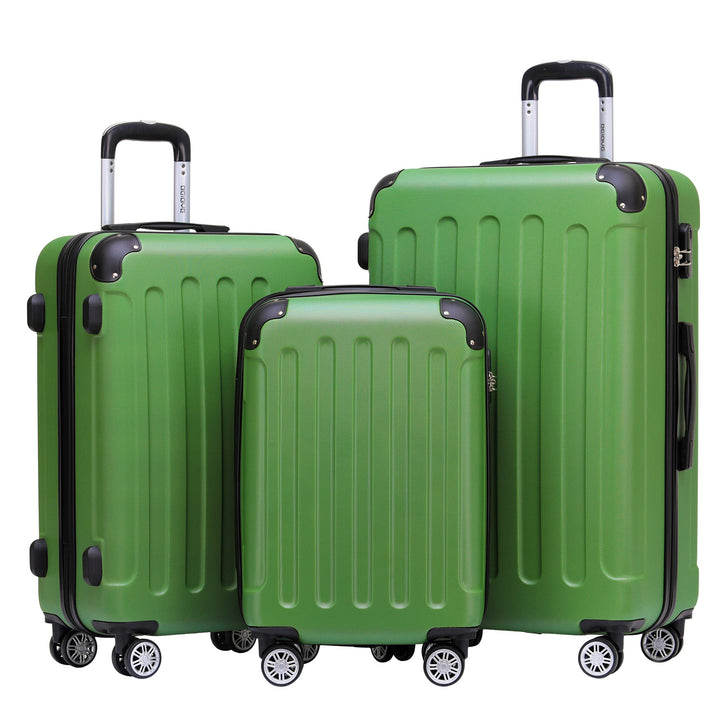 BEIBYE- Hartschalenkoffer Koffer Trolley Rollkoffer Reisekoffer Zahlenschloss 4 Zwilings-Rollen (Oli