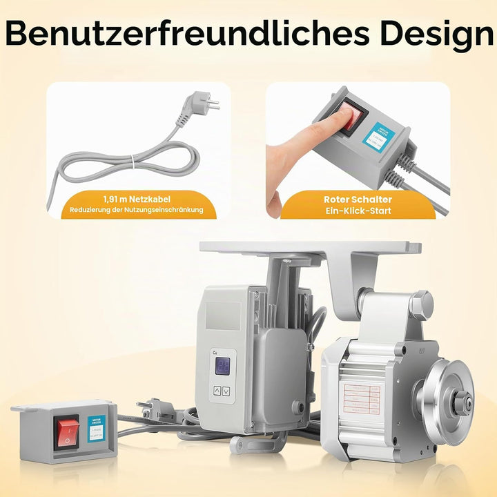 MINRS Nähmaschinenmotor 500W 220V Industrieller Nähmaschinenmotor 200-4500rpm Servomotor Nähmaschine