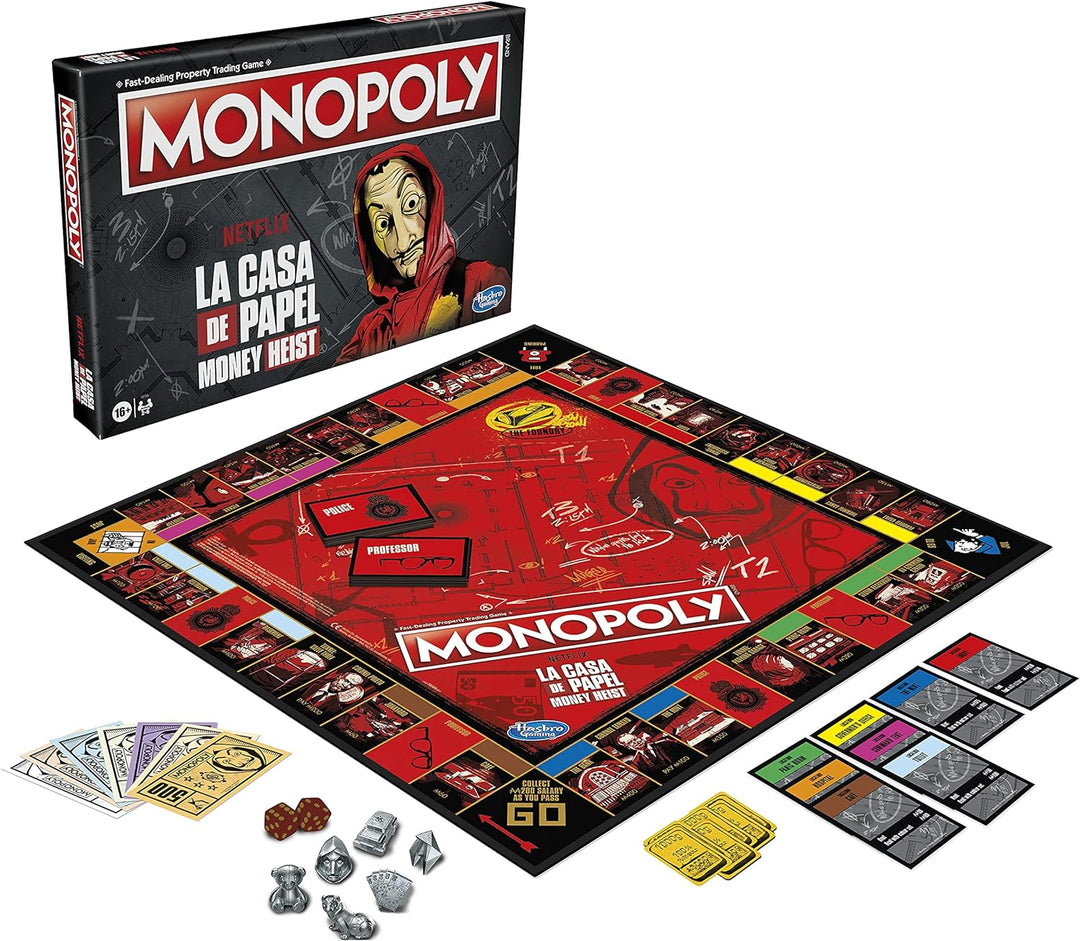 Monopoly: Netflix Haus des Geldes/La Casa de Papel Edition, Brettspiel für Erwachsene und Teenager,