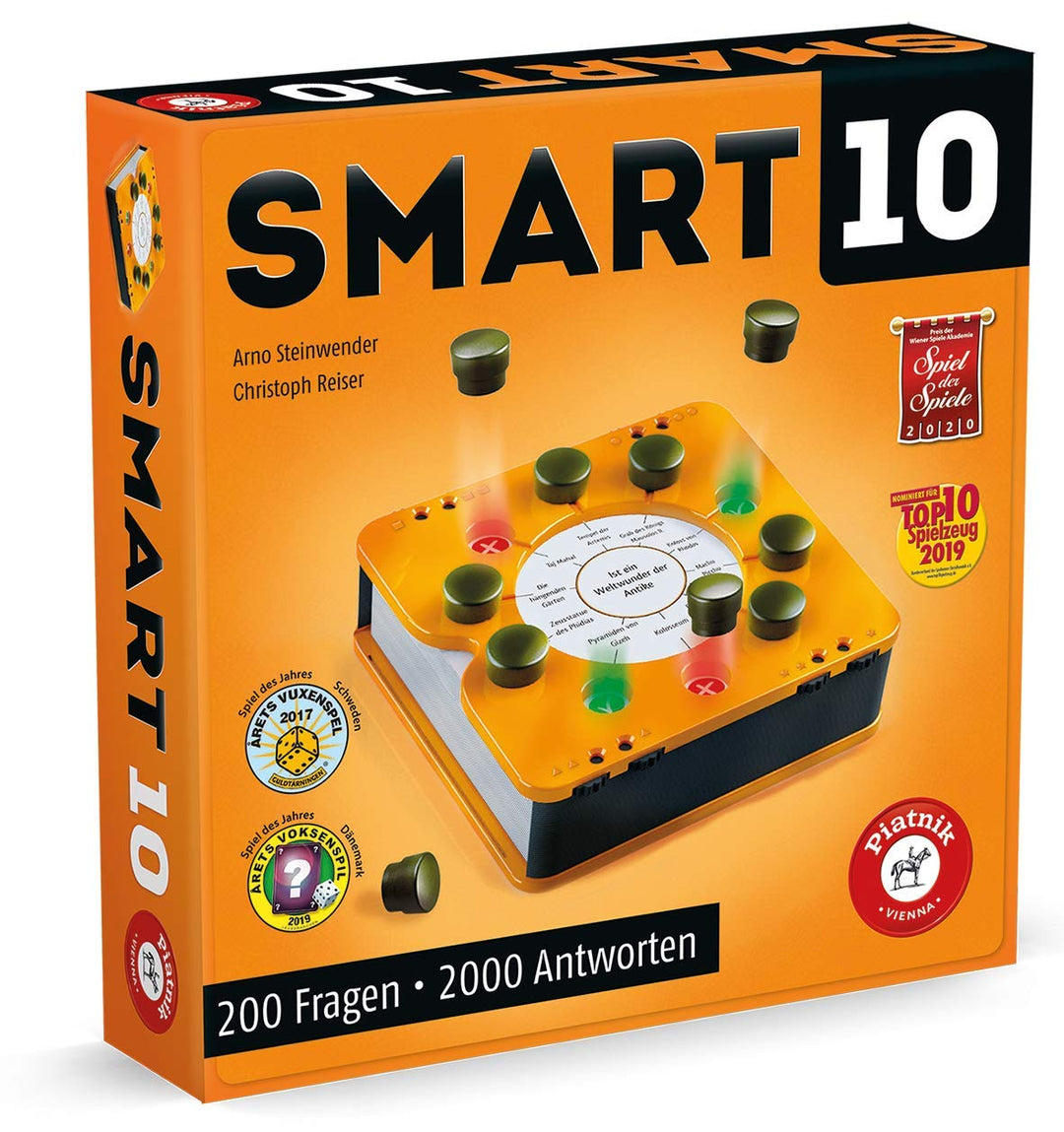 Piatnik 7167 - Smart 10 | Das revolutionäre Alleswisser Brettspiel I Für die Quizfreunde | Wer ist d