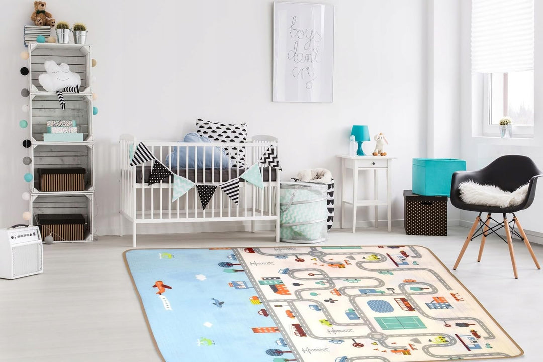 NICEkids Faltbare Matte für Babys | Zweiseitige Schaumstoffmatte für Kinder, Babymatte, Kindermatte,