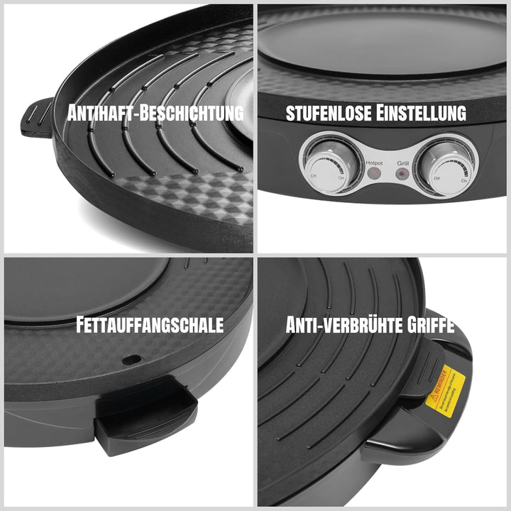 2000W Hot Pot Elektrisch Hotpot Topf 220V Elektrogrill 2 in 1 Multifunktion Elektrische Grill Hot po