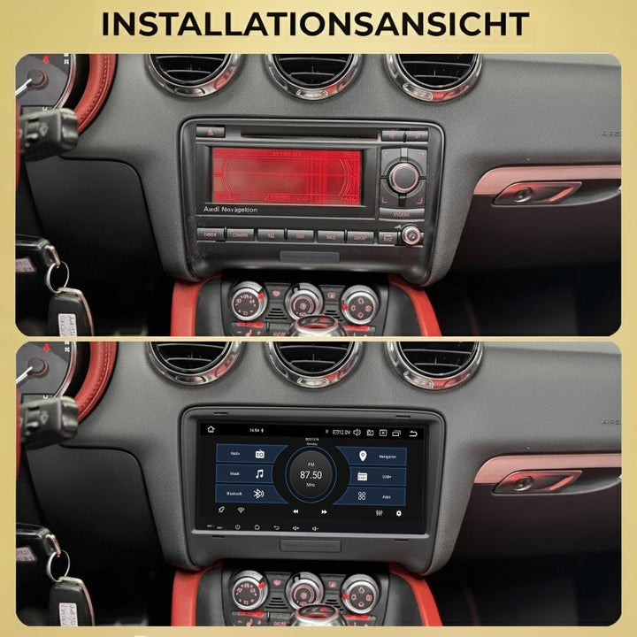 M.I.C. AA8-L2 Android 14 Autoradio mit Navigation: MediaTek MT6765V, 4GB+64GB, 8.8 Zoll QLED Display