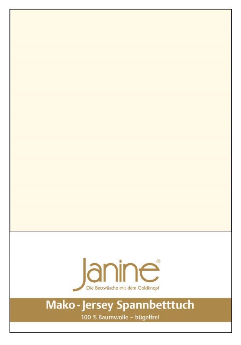Janine Spannbetttuch 5007 Mako Jersey 140/200 bis 160/200 cm Natur Fb. 07 140/200 cm - 160/200 cm Na