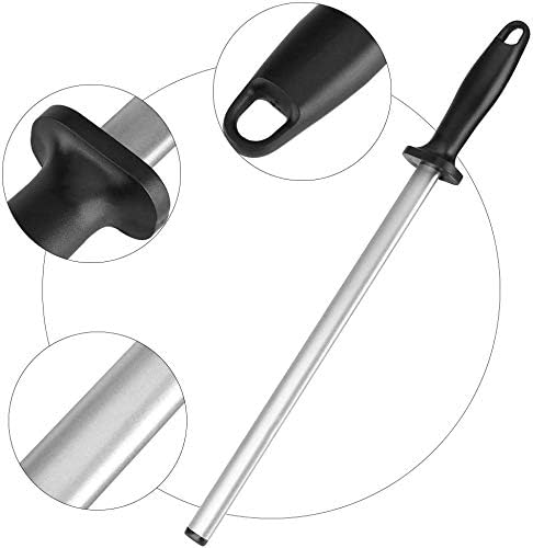 RGBS 12 inch Diamant Wetzstahl Messerschärfer Stab 600 Körnung, Professional Extra Fine Oval Messers