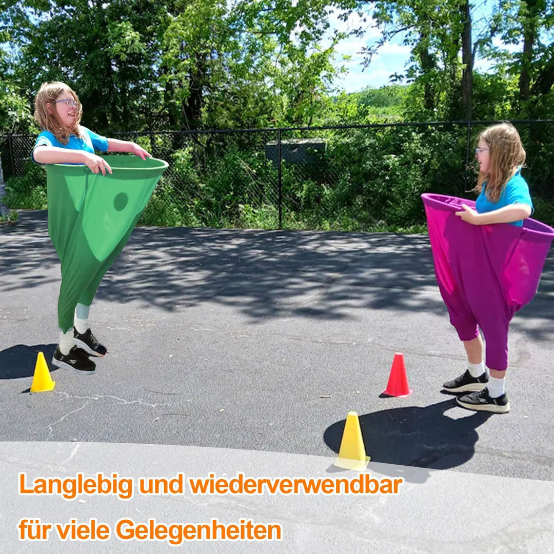 2 Stück Oma-Hosen-Terrassenspiel, Wurfspiel Outdoor, mit 4 × Hüpfbällen und 1 × Ballonpumpe, Jumbo-H