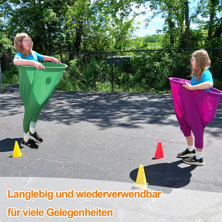 2 Stück Oma-Hosen-Terrassenspiel, Wurfspiel Outdoor, mit 4 × Hüpfbällen und 1 × Ballonpumpe, Jumbo-H