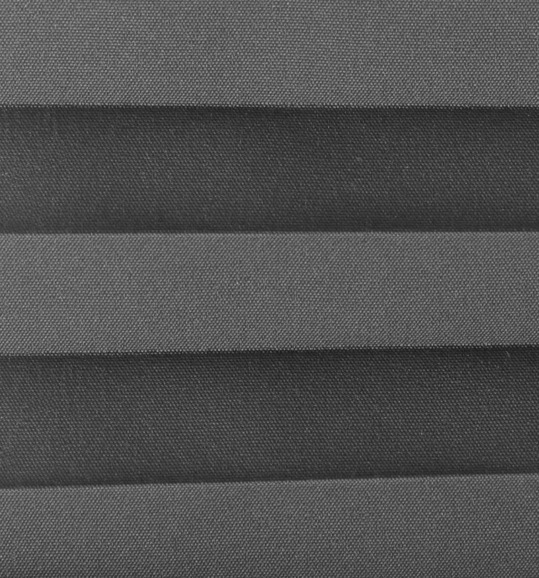 Domdeco Plissee 70x220cm Anthrazit mit weiss lackierten Alu-Profilen, KlemmFix-Halterung zur Montage