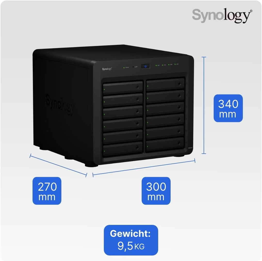 Synology DS2422+ 12-Bay Desktop-Modell, schwarz