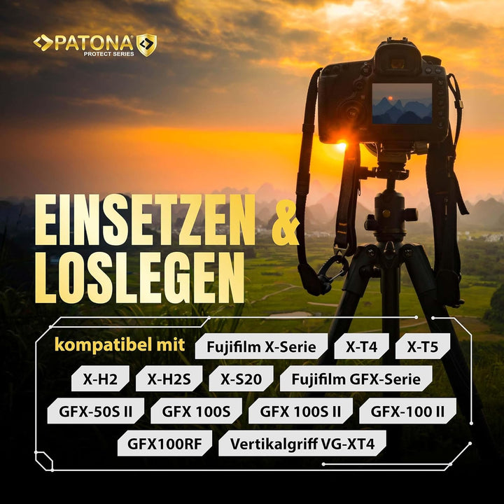 PATONA Protect V1 Akku NP-W235 (2400 mAh) mit NTC-Sensor und V1 Gehäuse - kompatibel mit Fuji Fujifi