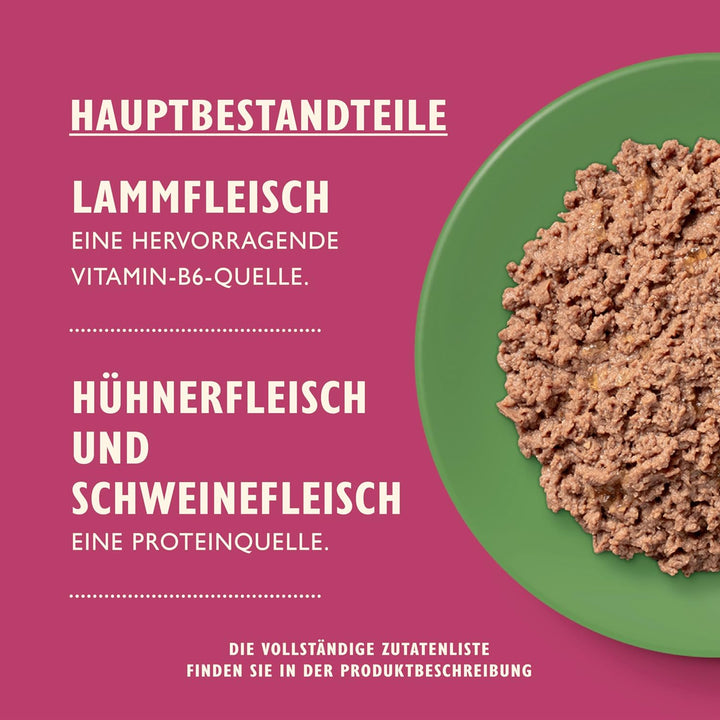 Lily’s Kitchen Premium Nass Katzenfutter für ausgewachsene Katzen 19 Schalen (19 x 85g) Lammfleisch-