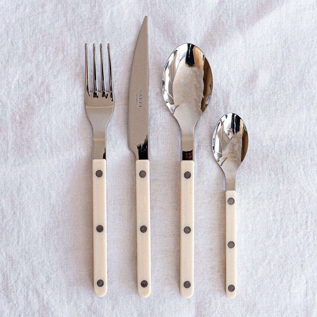 SABRE PARIS - Tafelbesteck, 5-teilig - Bistrot - Messer, Gabel, Esslöffel, Teelöffel & Kuchengabel -