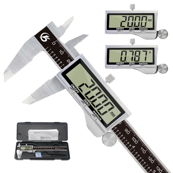 KETOTEK Messschieber Digitale, 150mm Schieblehre Digital Edelstahl mit Grossem LCD Display, Messlehr