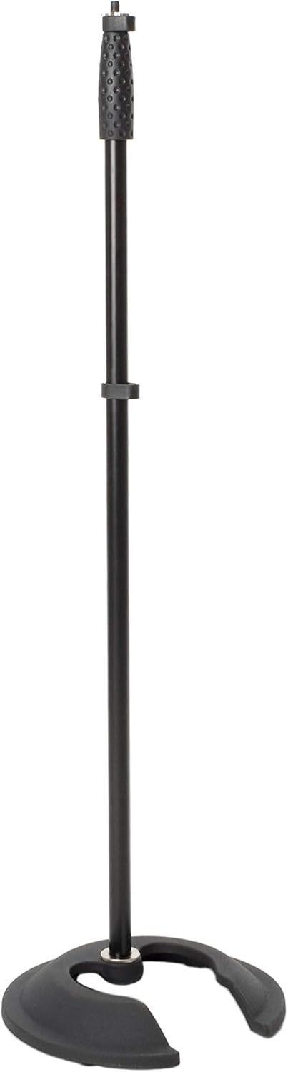 MUSIC STORE MIC 3, Mikrofonstativ, Stapelbares Tellerstativ, Höhenverstellbar 880-1560mm, Gusssockel