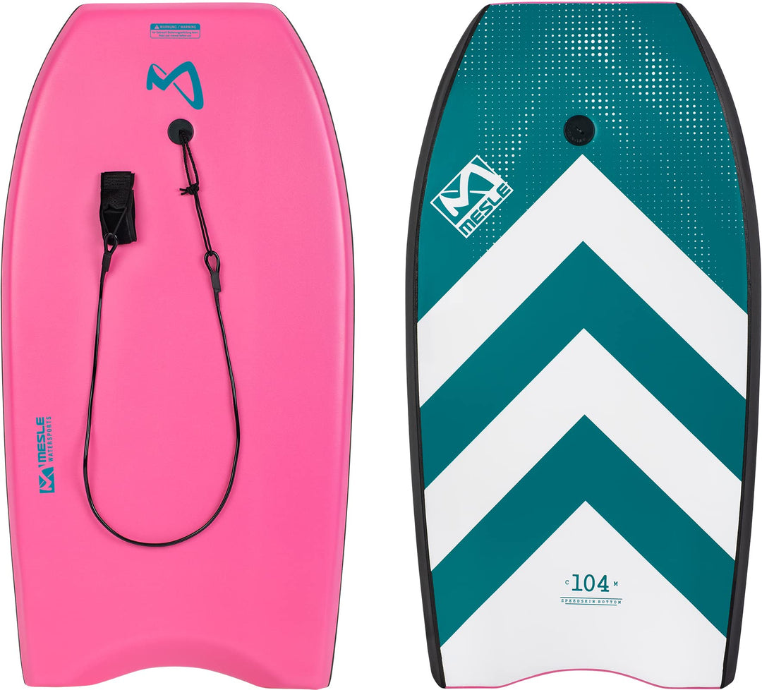 Mesle Bodyboard Kinder &amp; Erwachsene Speed Skin mit Leash, Anfänger &amp; Fortgeschrittene Surfbrett für