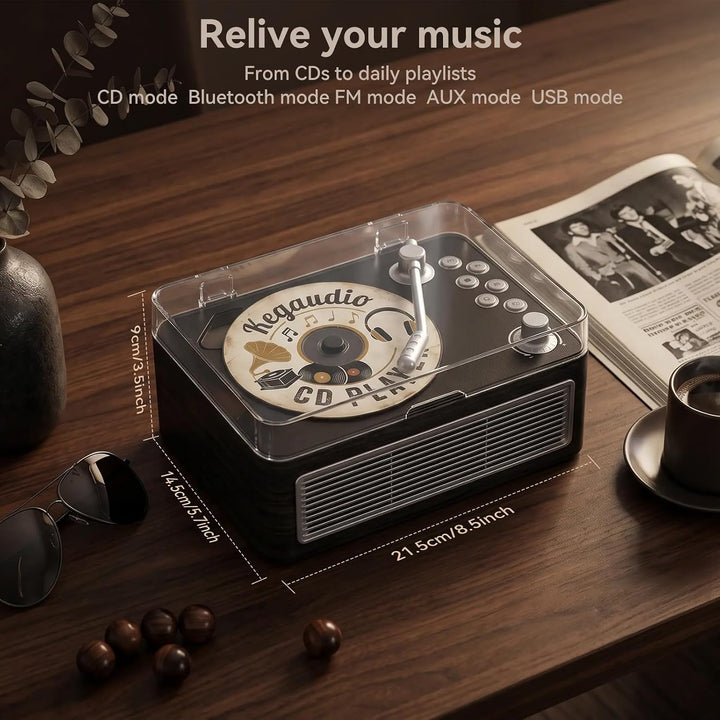 CD Player Tragbar Bluetooth: Kegaudio Radio mit CD-Player Tragbarer mit Lautsprecher Fernbedienung U