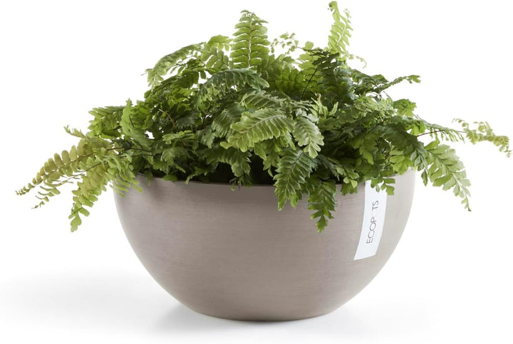 Ecopots Pflanzschale Blumentopf Brüssel Braun Grau - Durchmesser Ø 35 cm rund gross - Pflanzentopf a