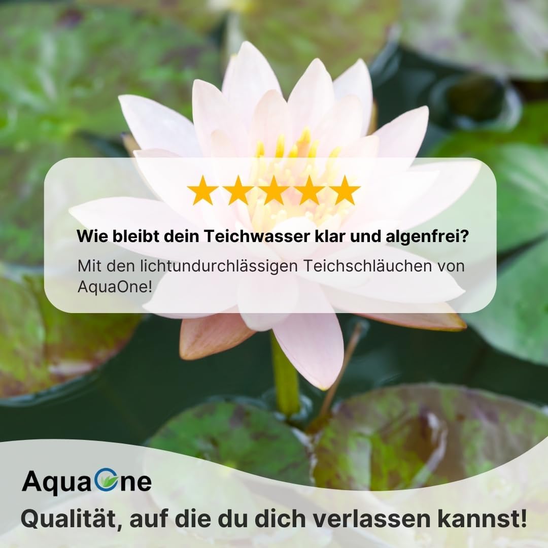 AquaOne Teichschlauch 25 mm 1" 30 Meter I Hochwertiger Teich Schlauch für Garten & Teiche I Teichsch