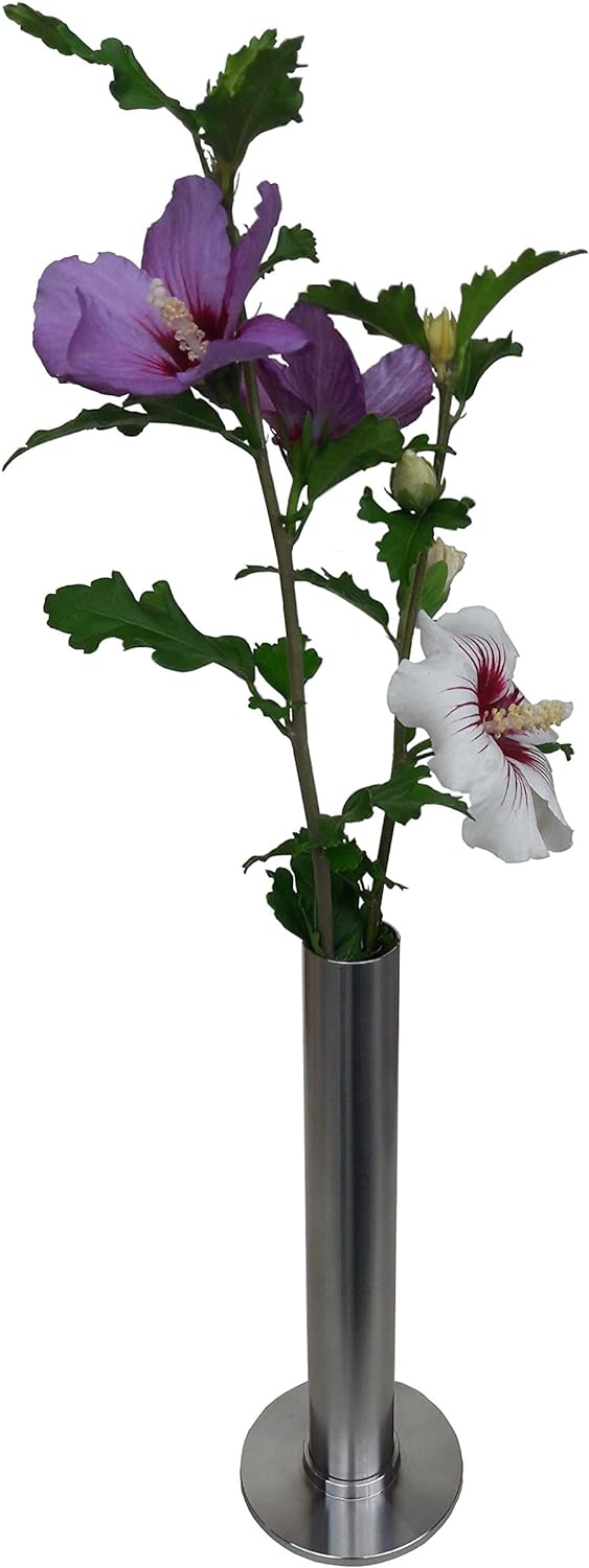 Vase Edelstahl geschliffen, Höhe 19 cm, Made in Germany