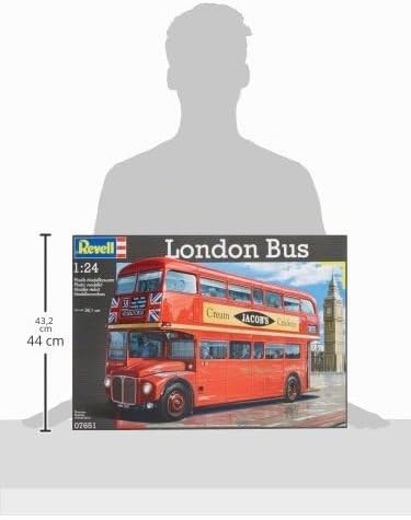 Revell RV07651 Modellbausatz Bus 1:24 - Doppeldecker London Bus im Massstab 1:24, Level 5, originalg