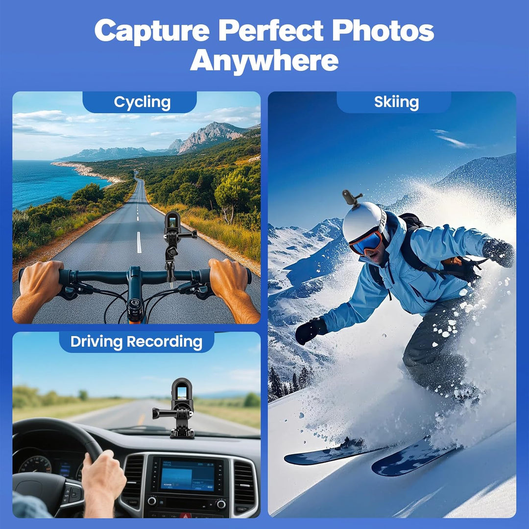 1080P Mini Körperkamera mit Akku-Case & 128GB – Daumengrosse Action Cam für Hände-frei Aufnahme, Fah