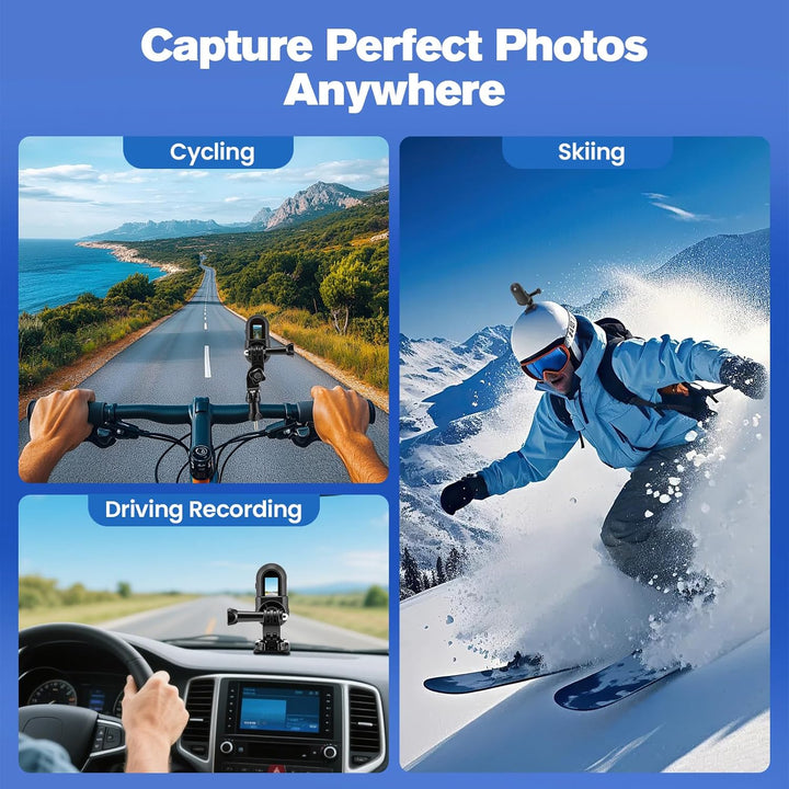 1080P Mini Körperkamera mit Akku-Case & 128GB – Daumengrosse Action Cam für Hände-frei Aufnahme, Fah