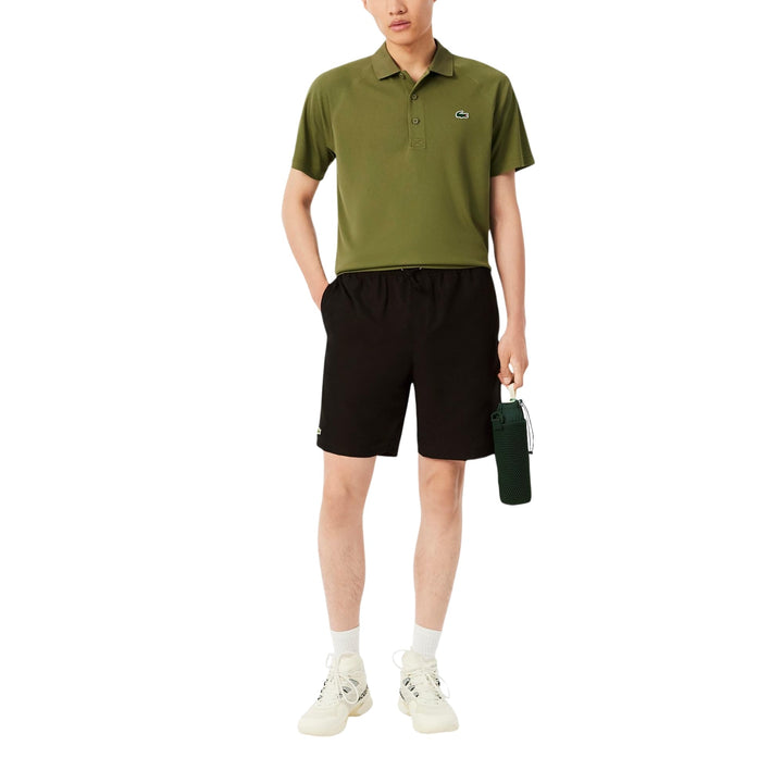 Lacoste Herren Kurze Trainingshose GH9627, Männer Sportshorts,Freizeithose,Regular Fit XXS Schwarz,