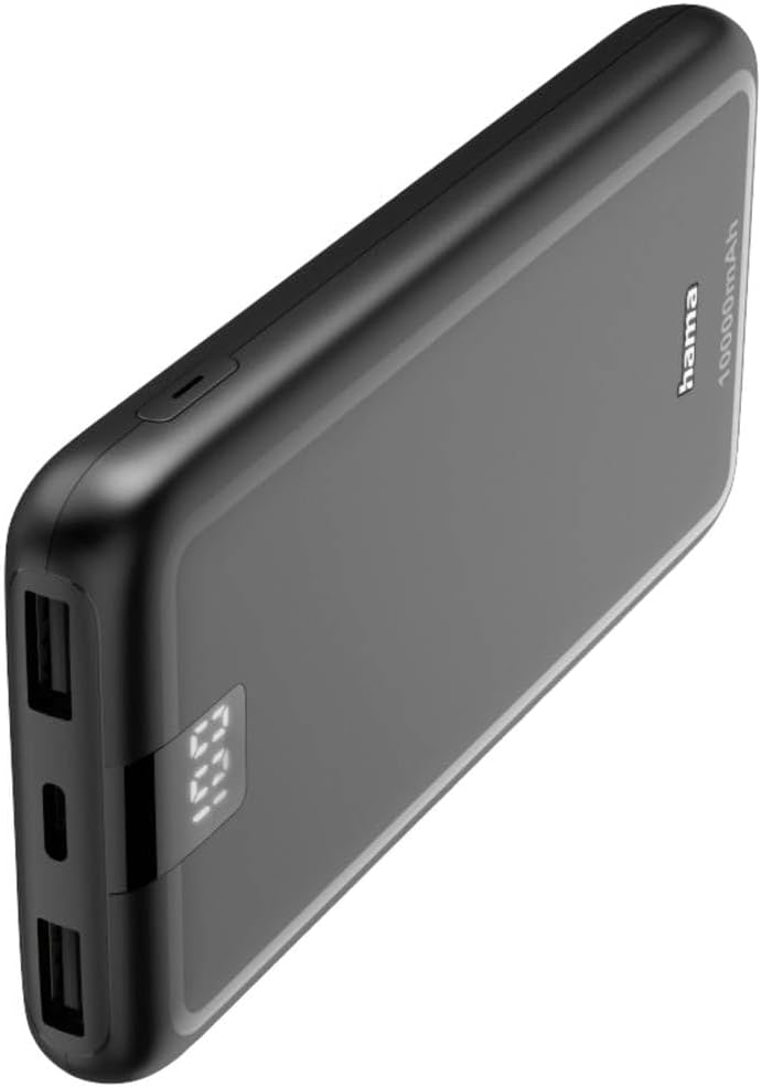Hama Powerbank Performance 10 10000mAh (externer Akku mit 1x USB C + 2x USB A, Power Pack zertifizie