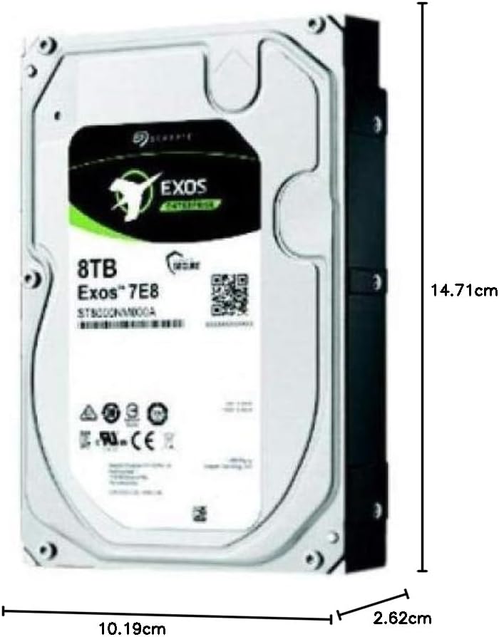 Seagate Exos 7E8 Enterprise Class, interne Festplatte 8 TB HDD, 3.5 Zoll, Modellnr.: ST8000NM001A