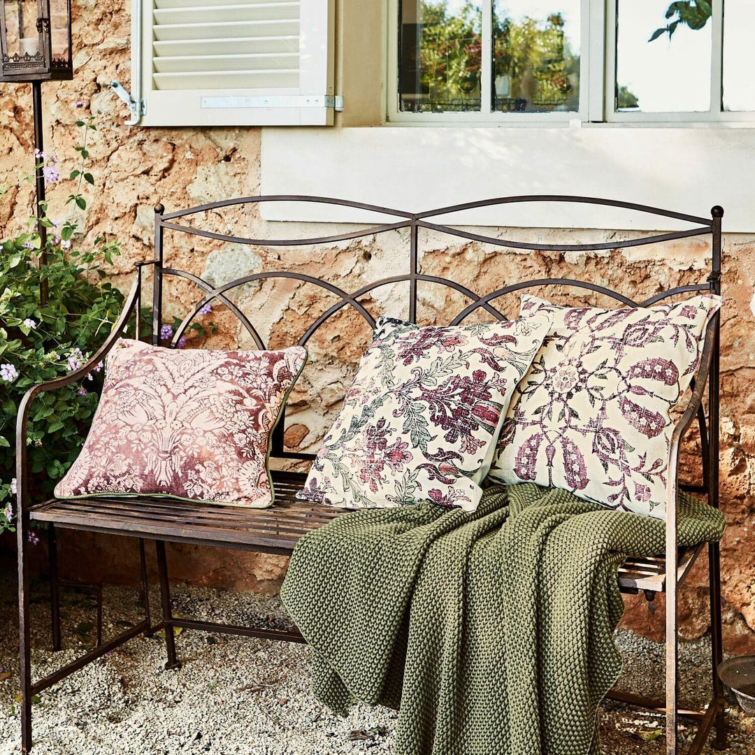 Loberon® Kissenhülle 3er Set Camden, Baumwolle, lila/rosa