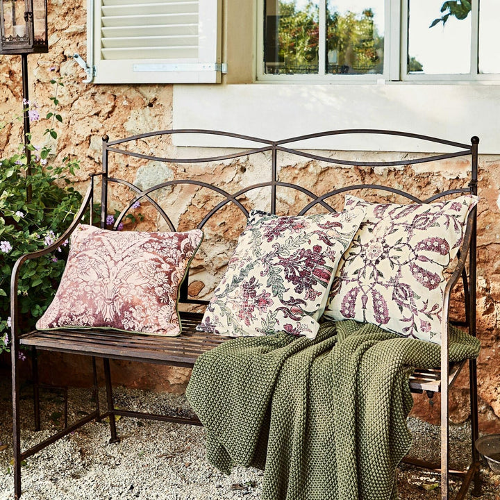 Loberon® Kissenhülle 3er Set Camden, Baumwolle, lila/rosa