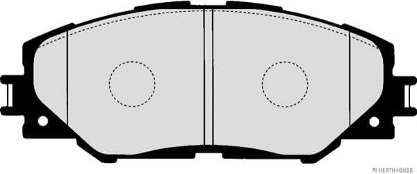 Herth+Buss J3602124 Bremsbelagsatz, Scheibenbremse, 4 Stck.