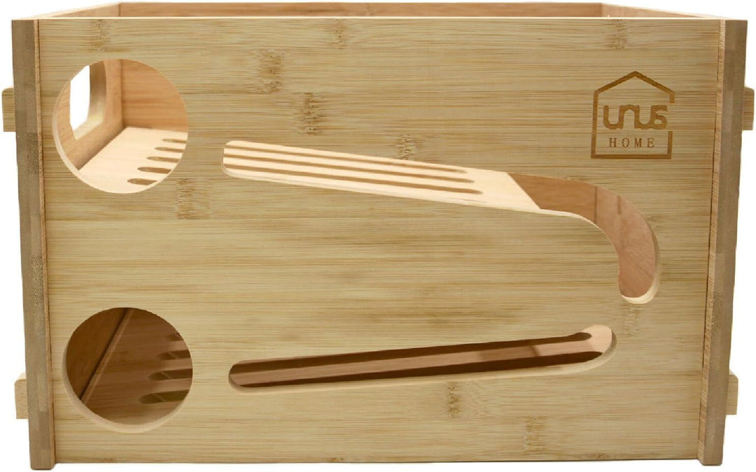UNUS Bierkasten Flaschenrutsche Kühlschrank, Flaschenhalter aus Holz für Kühlschrank, 39x31x25 cm, z