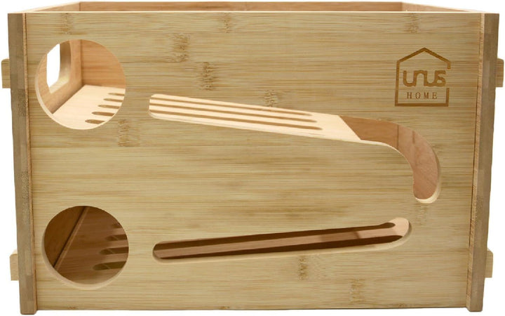 UNUS Bierkasten Flaschenrutsche Kühlschrank, Flaschenhalter aus Holz für Kühlschrank, 39x31x25 cm, z