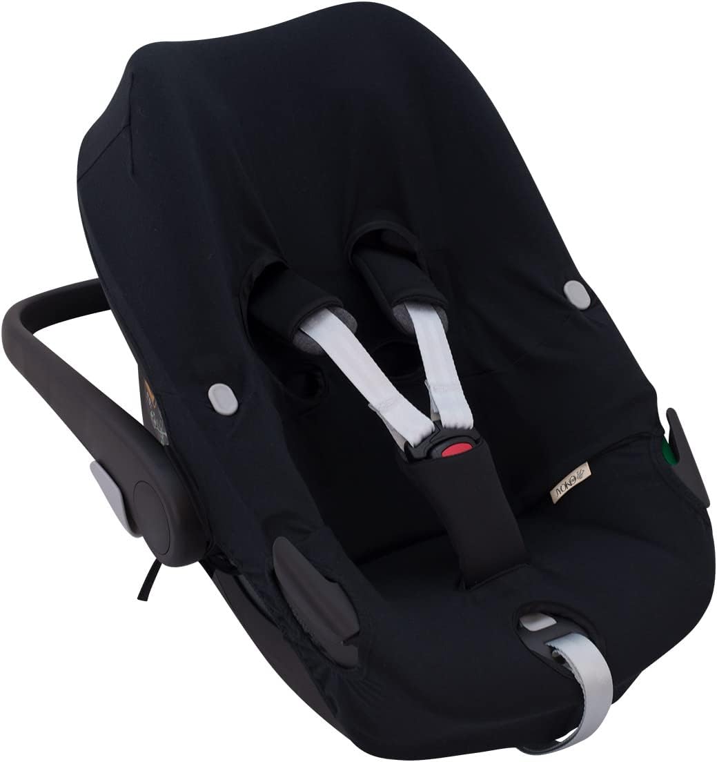 JYOKO Kids Bezug kompatibel mit Maxi Cosi Pebble 360 Y FamilyFix 360, aus Baumwolle (Black Series),
