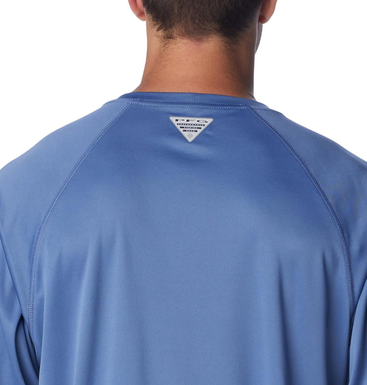 Columbia Herren Long Sleeve Terminal Tackle Langarm-Shirt L Lang Bluebell/Cool Grey Logo, L Lang Blu