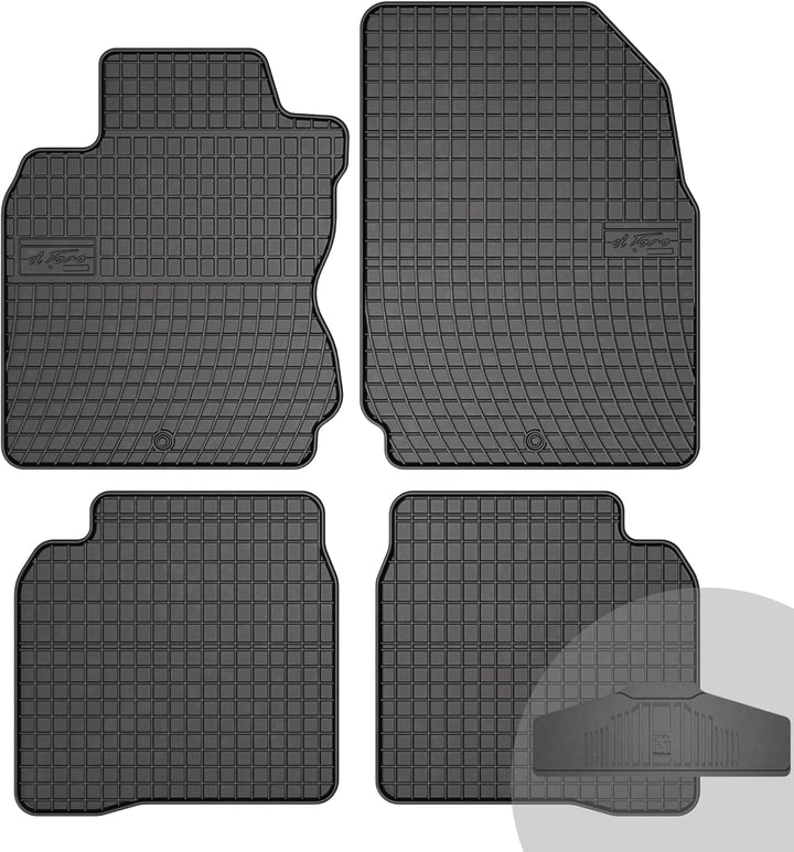 FROGUM EL Toro Gummimatten Ganzjähriges-Set von Autofussmatte Auto Fussmatten für Nissan Note I 2006