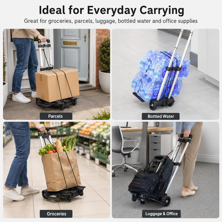 Transportwagen klappbar,Sackkarre Klappbar/Alu-Sackkarre/Trolly Dolly Faltbarer Trolley Handkarre Ge
