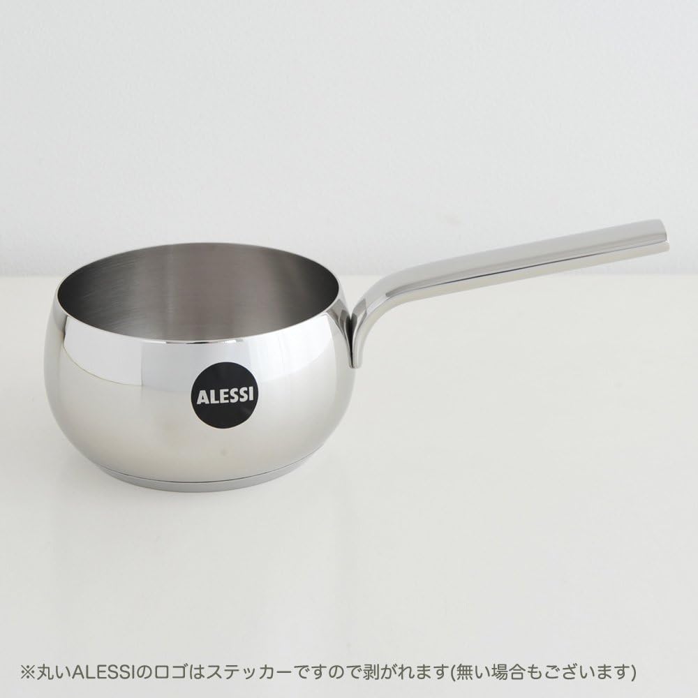 Alessi "MAMI" Stielkasserolle aus Edelstahl, 14 cm Silber 14 cm, Silber 14 cm
