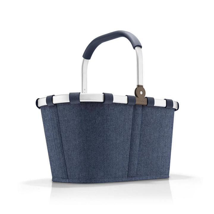 reisenthel carrybag herringbone dark blue – Stabiler Einkaufskorb mit viel Stauraum und praktischer
