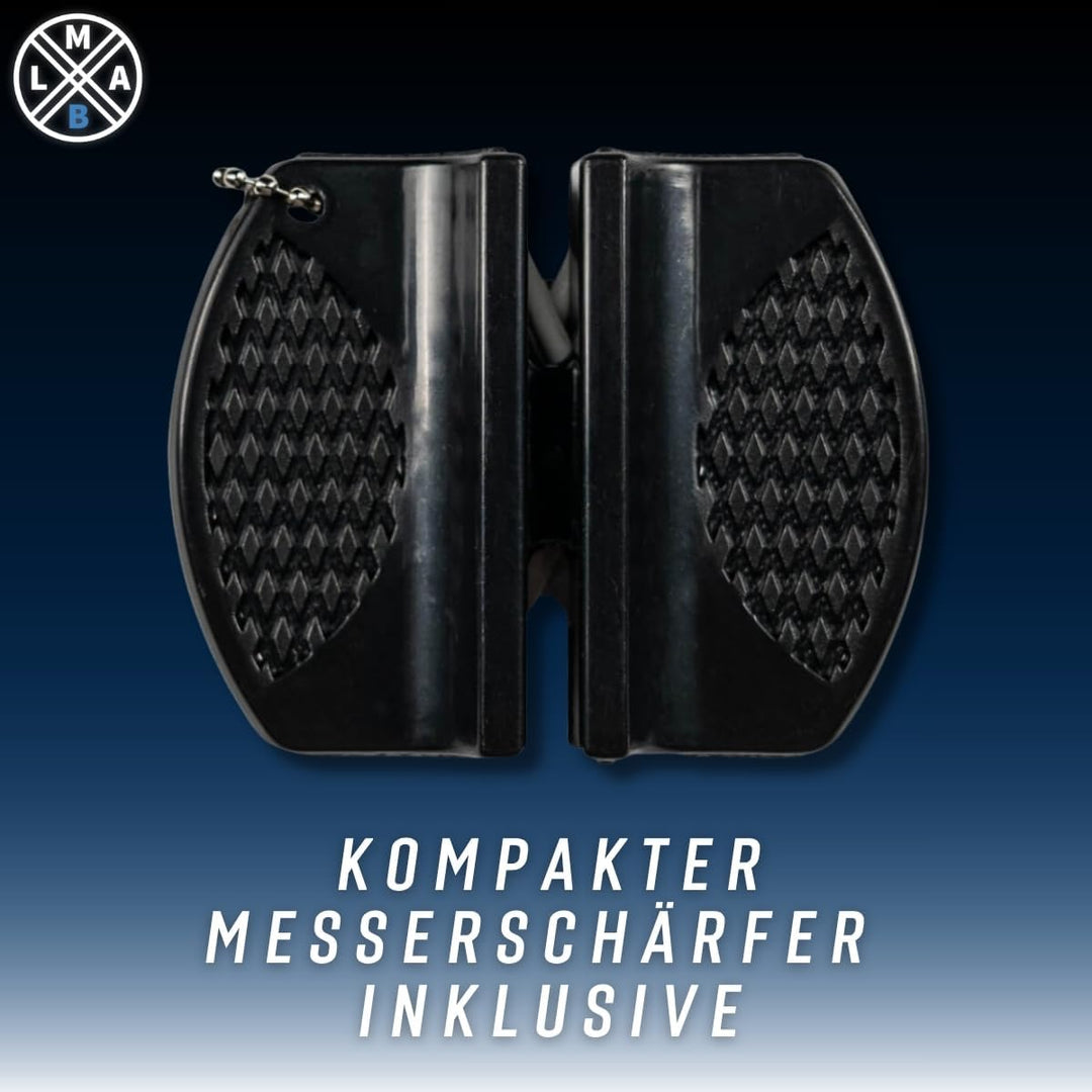 LMAB Filetiermesser Set - Filetier-Set aus Messer, Messer-Schärfer und Filetier-Handschuh