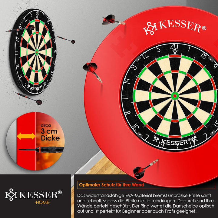 KESSER® Dartscheibe Catchring Schutzring Ø45cm | Auffangring rund Stabiler Wandschutz Zubehör | pass