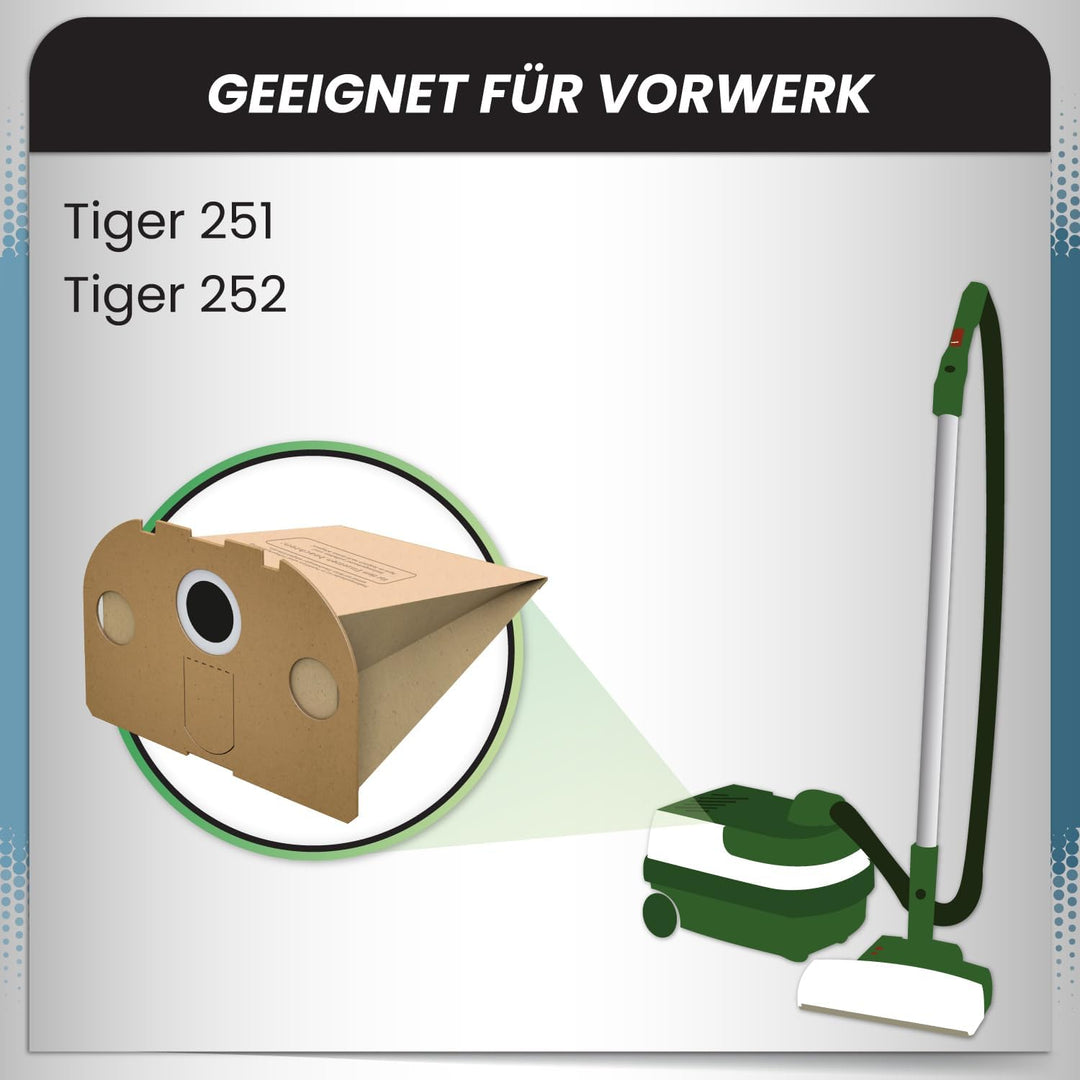 McFilter | 20 Staubsaugerbeutel + Aktivfiltersystem + 2x Aktivkohlefilter + Bürsten EB350/351 + 2x D