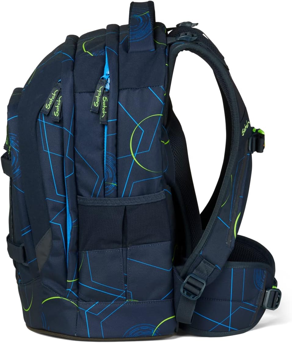 Satch Pack Pencil Slider Light Edition Schulrucksack Set 3tlg. mit Sportbeutel (Blue Tech), Blue Tec